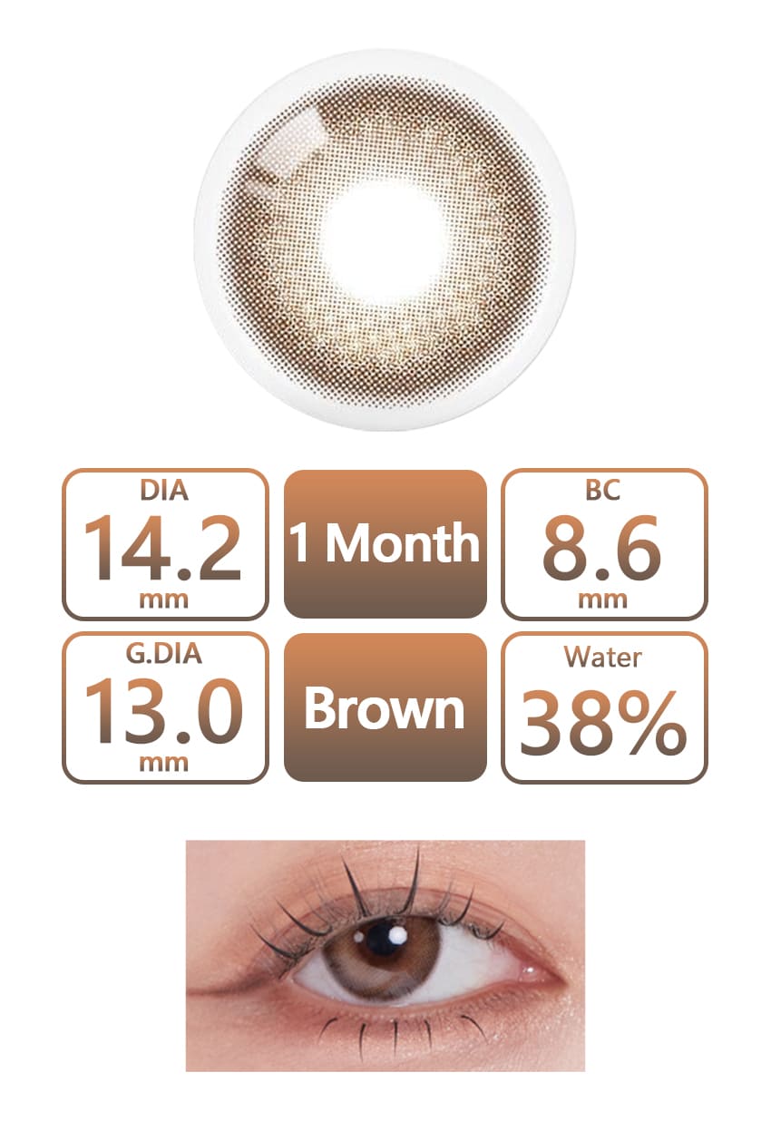 OLOLA, Hugmoon Muse Brown, Korean SNS Popular colored contacts sales, eyesm, 1day daily natural dewy watery lens, Queencontacts